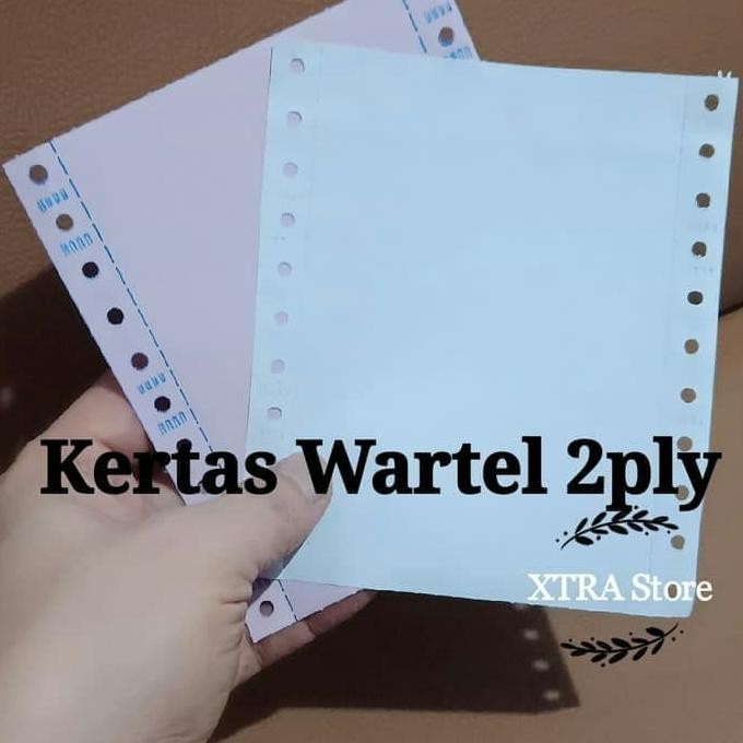 

TERLARIS - Kertas wartel 2ply 9.5x11/4 double pin hole continuous form isi1000set