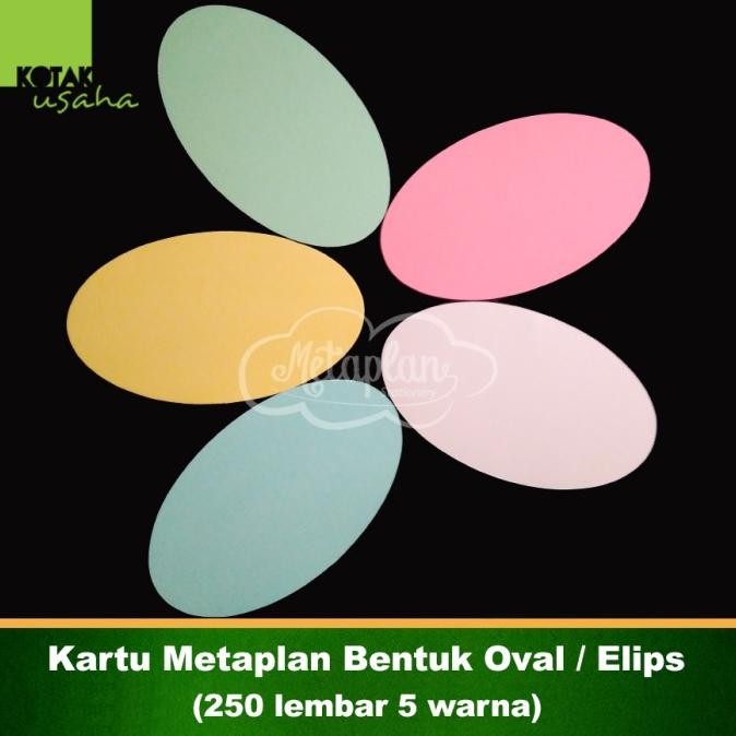 

NEW Kartu Metaplan Bentuk Oval / Elips (250 lembar 5 warna)