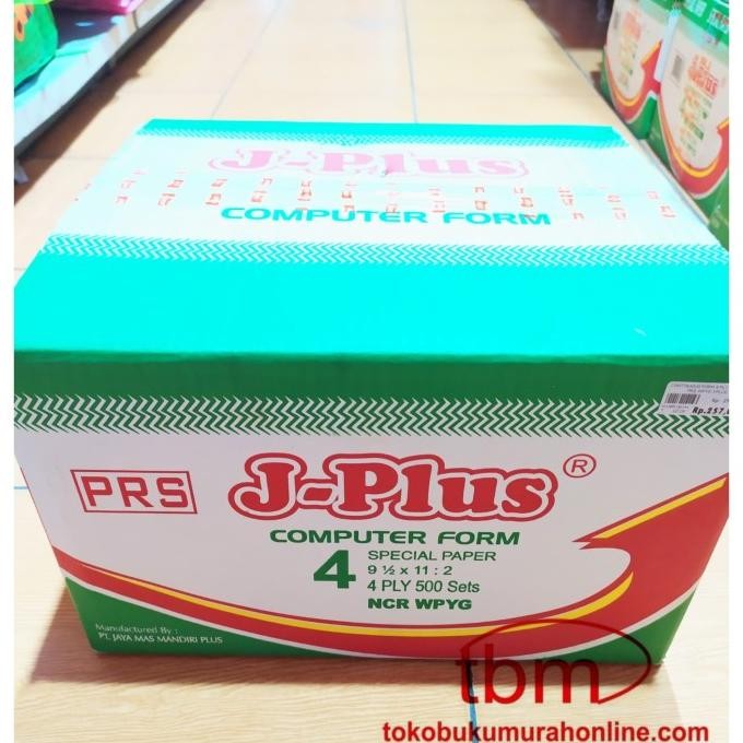 

TERMURAH - GOSEND!!! CONTINOUS FORM J-PLUS 4PLY 91/2 X 11 : 2 PRS