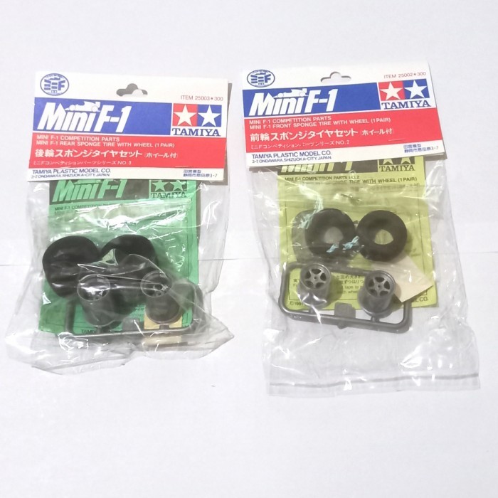 Part Tamiya Tamiya Mini F1 Sponge Tire With Wheel Rear+Front
