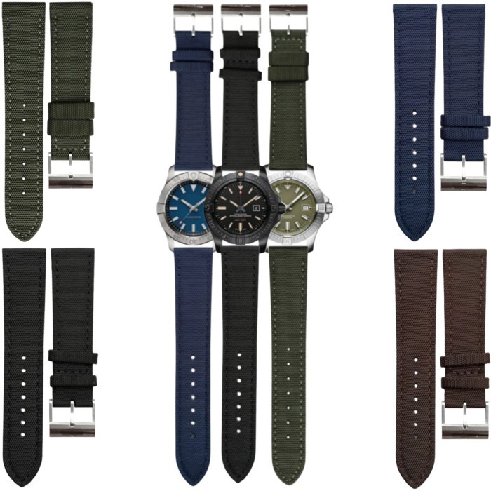 Diskon Tali Jam Tangan Kanvas 22 Mm Replacement Strap For Breitling 7002