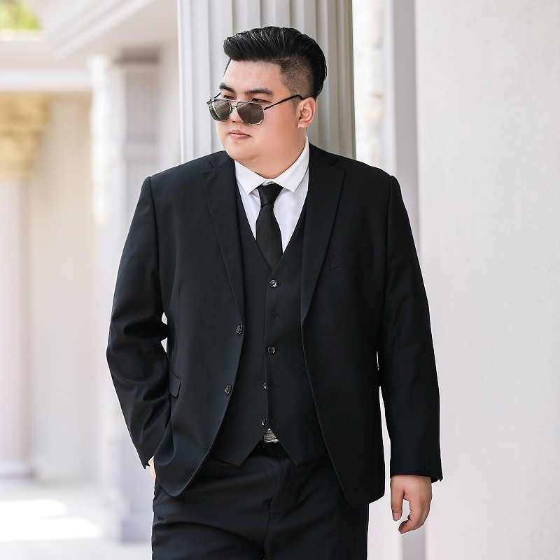 Jaket Jas Formal Bisnis Ukuran Besar untuk Pria Gemuk Setelan Celana Kerja Setelan Blazer Profesiona