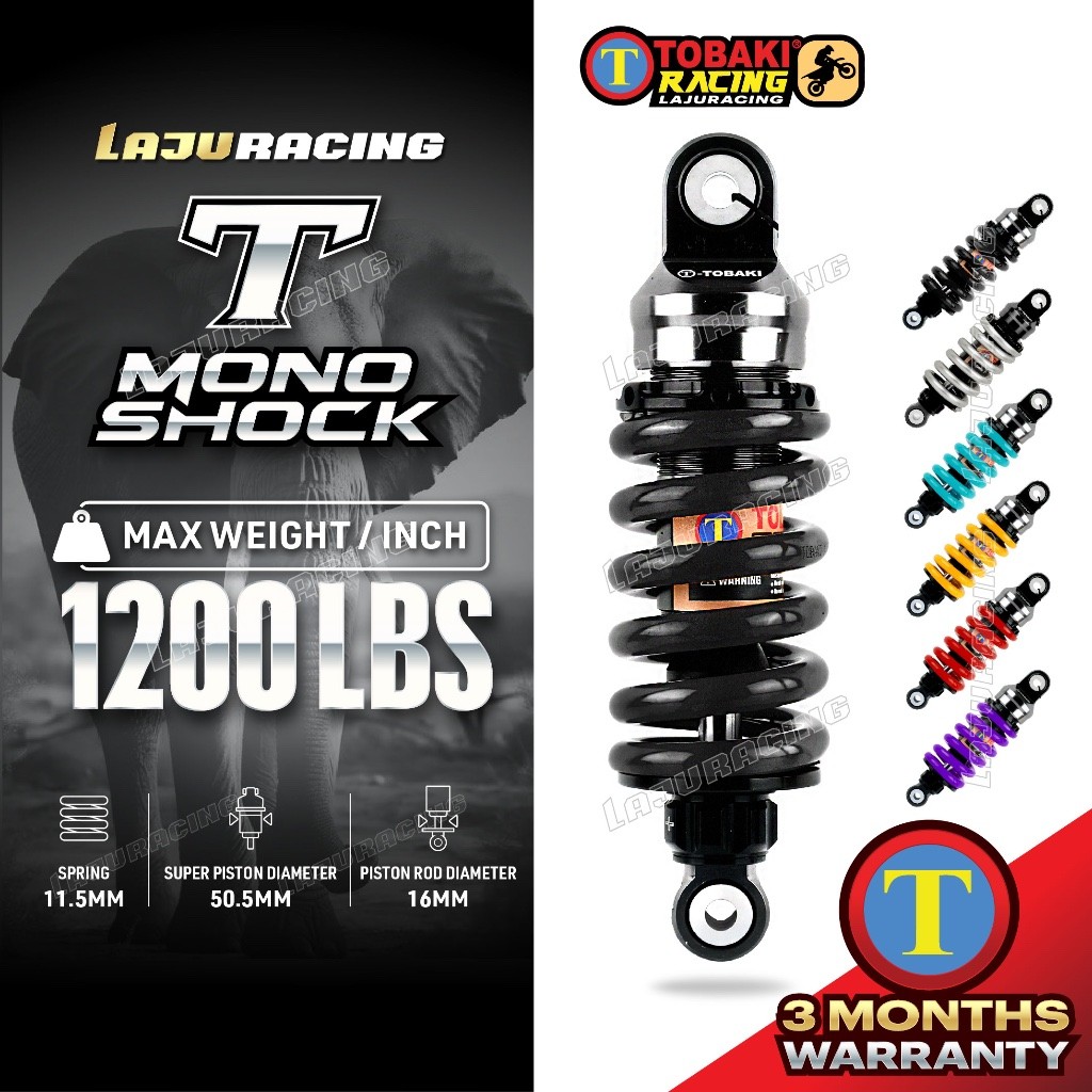 TOBAKI RACING Monoshock Absorber RS150R Y125Z RAIDER150 Fi 225MM 250MM 285MM Adjustable Suspension R