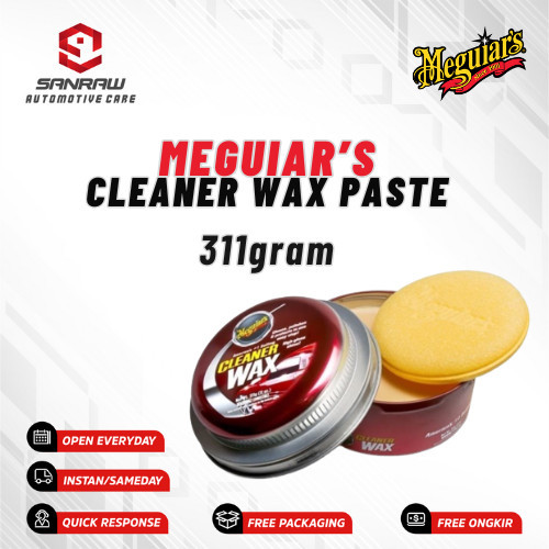Penghitam Dashboard Meguiars Cleaner Wax Paste 311Gram, Wax Mobil Motor
