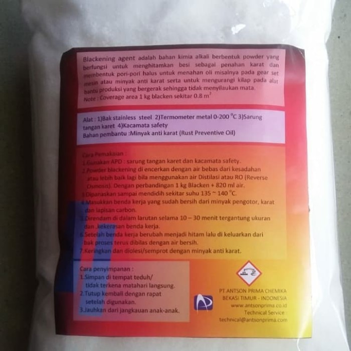 

Stocking Hot Blackening Agent Bcm-2003/Penghitam Besi Tanpa Mengubah Dimensi