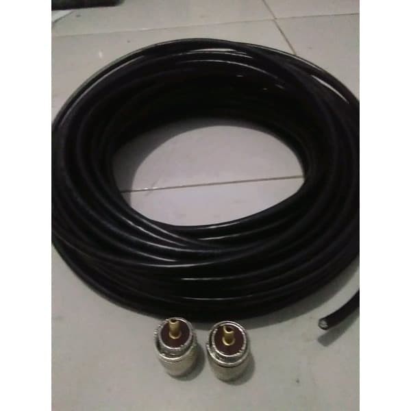 Kabel Coaxial RG 58 15 Meter Plus 2 konektor - 1 Kabel Coaxial RG 58