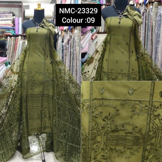 .........] Kain Tile Brokat Etnik/ Sumba NMC-23329 Hijau Olive