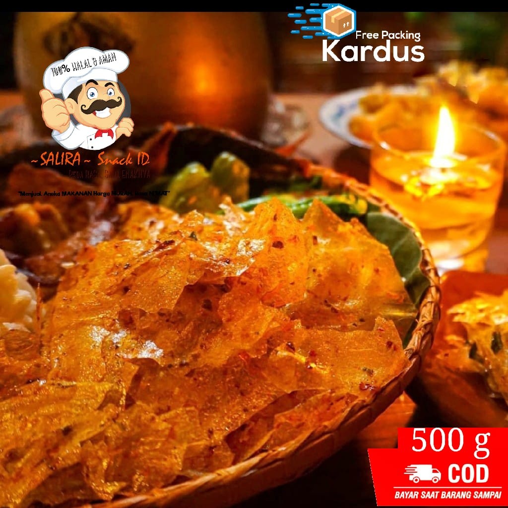 

[500g] KERIPIK KACA SUPER PEDAS / KECIMPRING / JAJANAN KHAS DAERAH / SNACK KILOAN MURAH