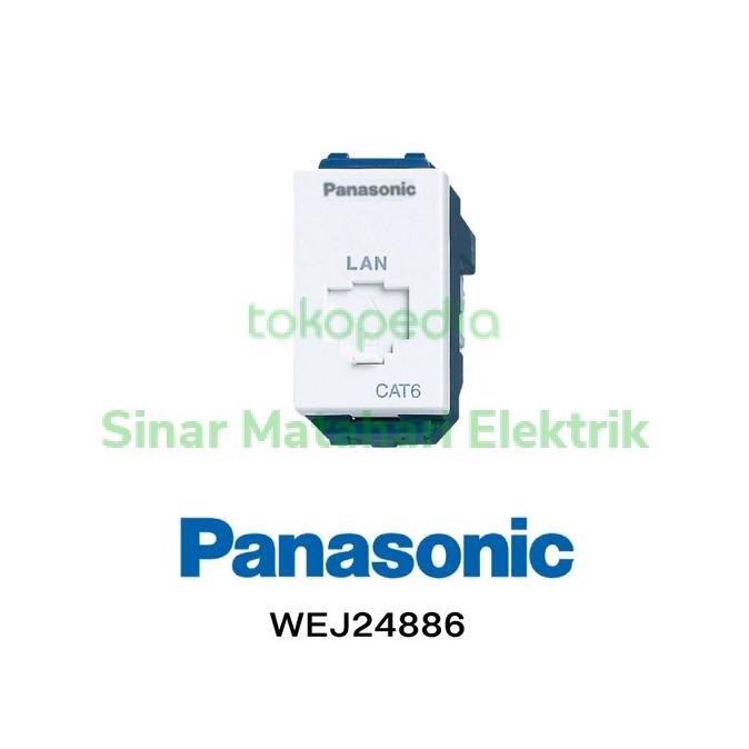 

MODULAR OUTLET DATA LAN JACK RJ45 CAT6 CAT6E CAT 6 PANASONIC WEJ24886 ORIGINAL