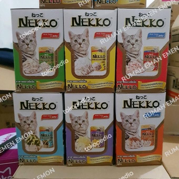 

NEKKO CAT WETFOOD MAKANAN BASAH UNTUK KUCING HARGA 1 DUS (12 PCS) ORIGINAL