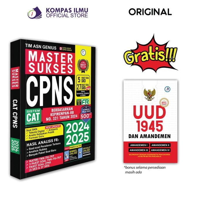 

BUKU MASTER SUKSES CAT CPNS 2024 UPDATE SUPERLENGKAP HOTS ORIGINAL