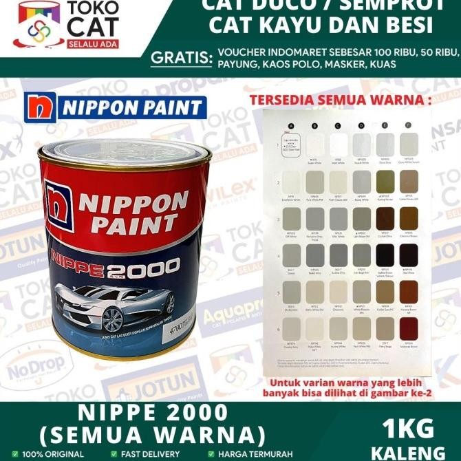 

CAT DUCO NIPPE 2000 WARNA HITAM DOFF / BLACK MATT KODE 480D - 1 LITER ORIGINAL