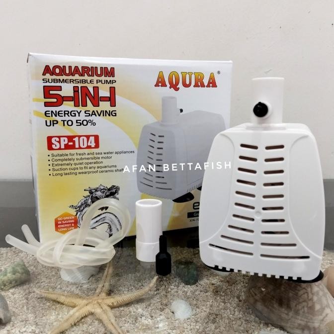 Terbaru Pompa Air Celup Aqura Sp 104 Power Head Kolam Aquarium Aqura Sp-104