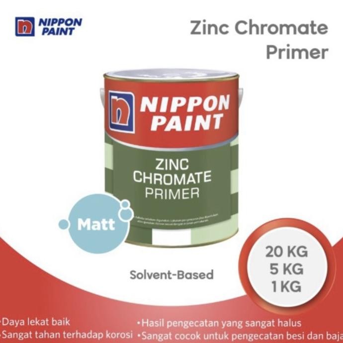 

CAT DASAR BESI NIPPON PAINT ZINCHROMATE PRIMER 1KG CAT ANTI KARAT ORIGINAL