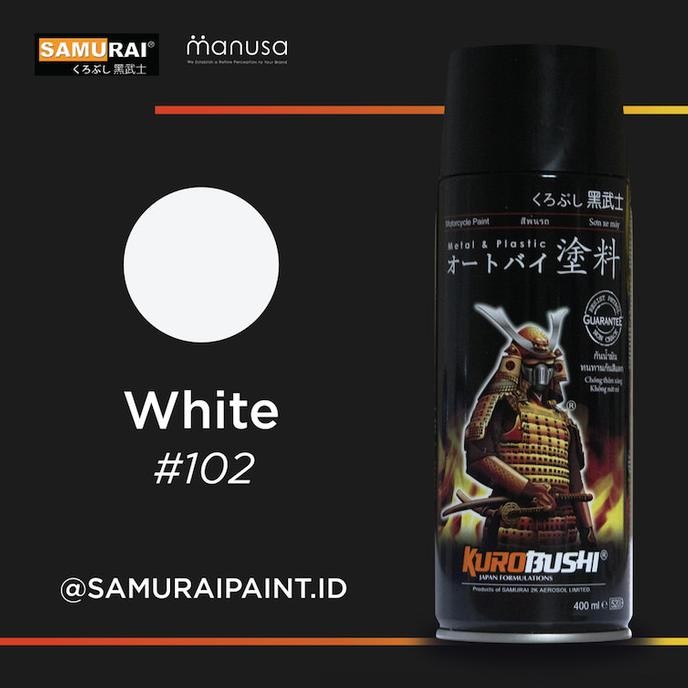 

SAMURAI PAINT STANDARD WHITE 102 PUTIH STANDAR #102 CAT AEROSOL ORIGINAL