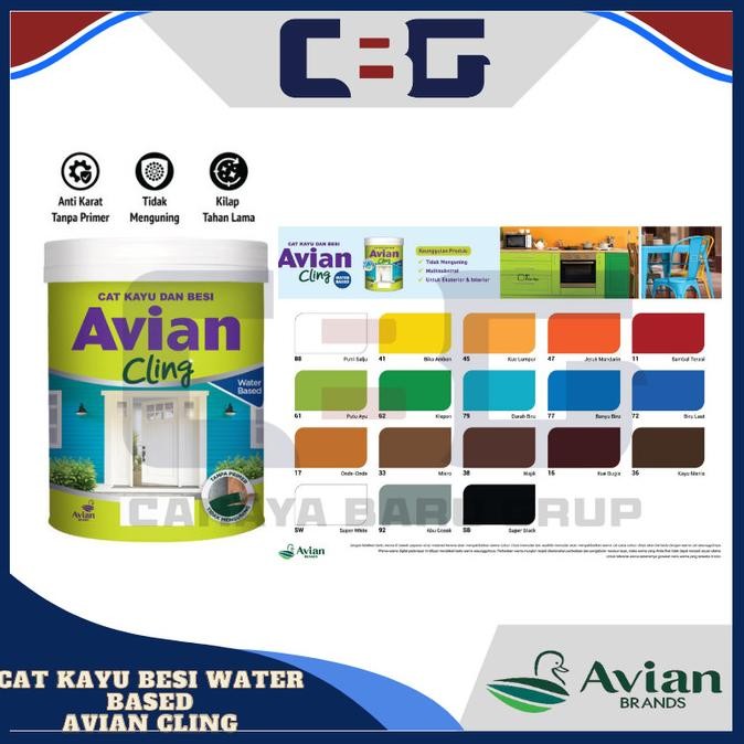 

CAT KAYU BESI AVIAN CLING WATER BASED ( BAHAN DASAR AIR ) ORIGINAL