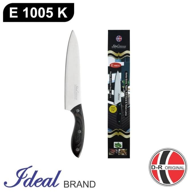 

Berkualitas IDEAL E1005K Stainless Steel Utility Knife / Pisau Dapur [Gagang Kayu]