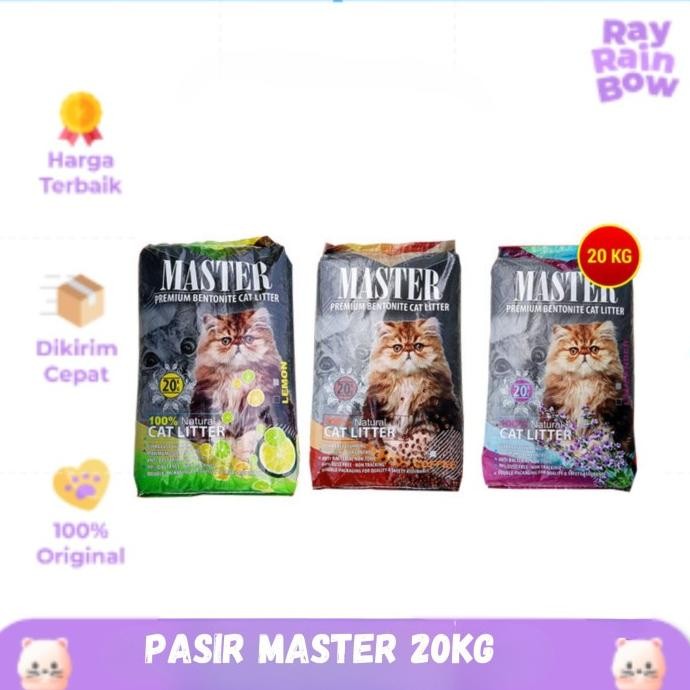 

PASIR KUCING MASTER 20KG CAT SAND /NON TOP JUNIOR CUB MAXI (GOJEKGRAB) ORIGINAL