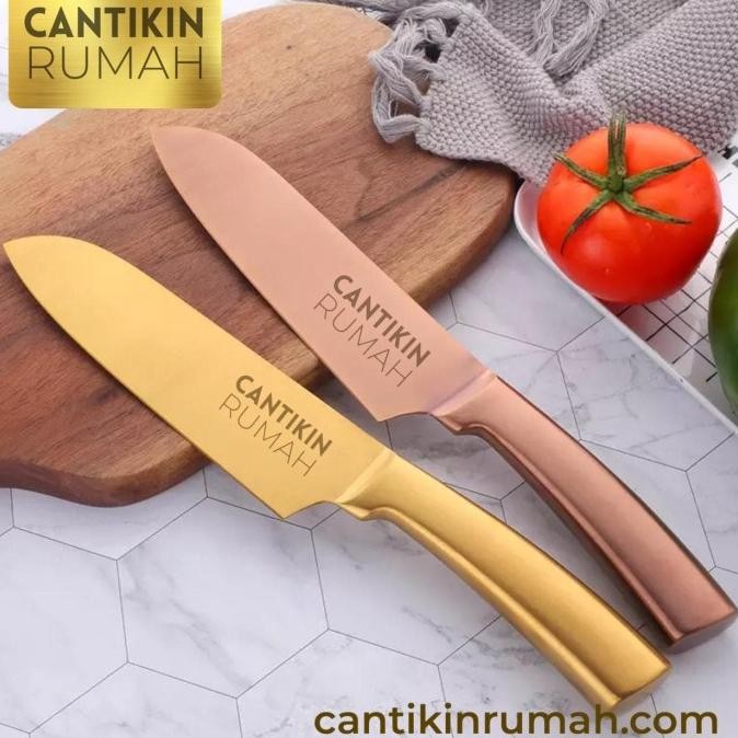 

Berkualitas PISAU DAPUR STAINLESS KITCHEN KNIFE NO SAMBUNGAN ROSE GOLD