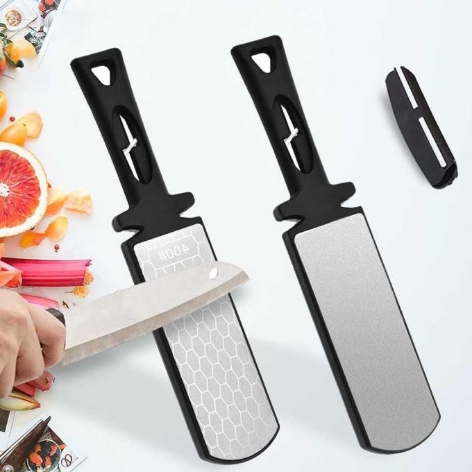 

Berkualitas HCK Pengasah Pisau 5 in 1 Double Side Diamond Sharpening Knife - B216L