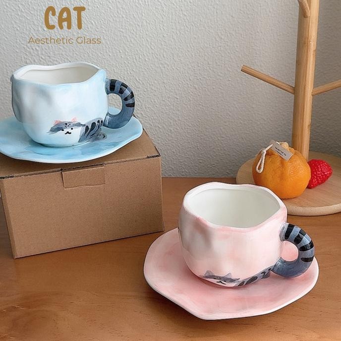 

[SIGGI] CAT AESTHETIC KOREAN CUP/AESTHETIC MUG/CANGKIR ESTETIK KERAMIK ORIGINAL