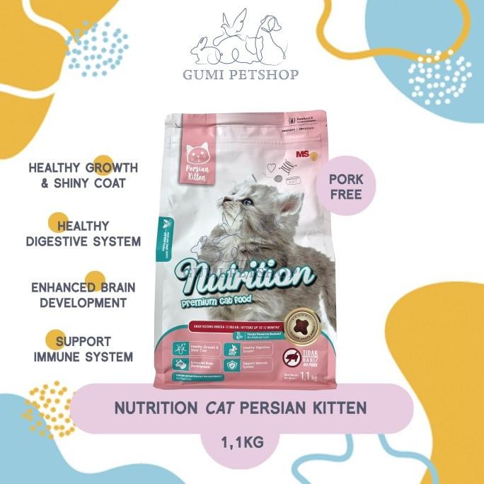 

NUTRITION KITTEN PERSIAN CAT FOOD 1,1KG / MAKANAN KUCING CATFOOD ORIGINAL