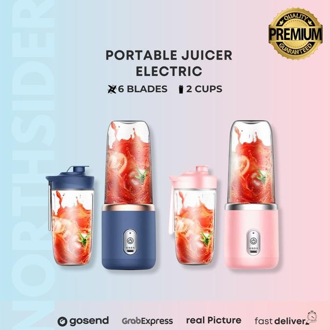 

Berkualitas Juicer Portable 6 mata pisau 40w blender wireless 400ml JP62C