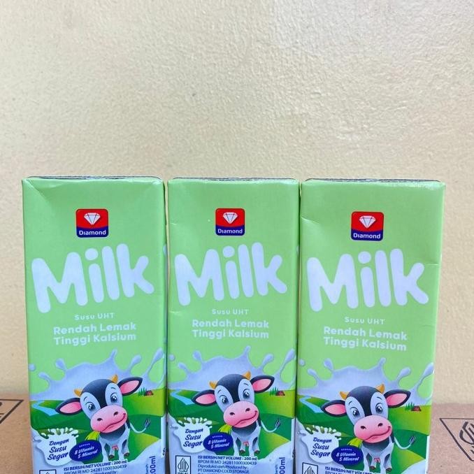 

Terlaris Susu Uht Diamond Rasa Low Fat 200Ml (1 Karton Isi 24Pcs) Ready Stok