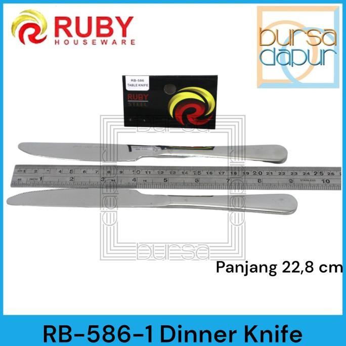 

Berkualitas Ruby RB-586-1 Stainless Steel Dinner Knife / Pisau Makan Besar