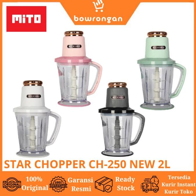 

Berkualitas MITOCHIBA CH250 Star Chopper New Star Blade 2L 3 Tingkat 9 Mata Pisau