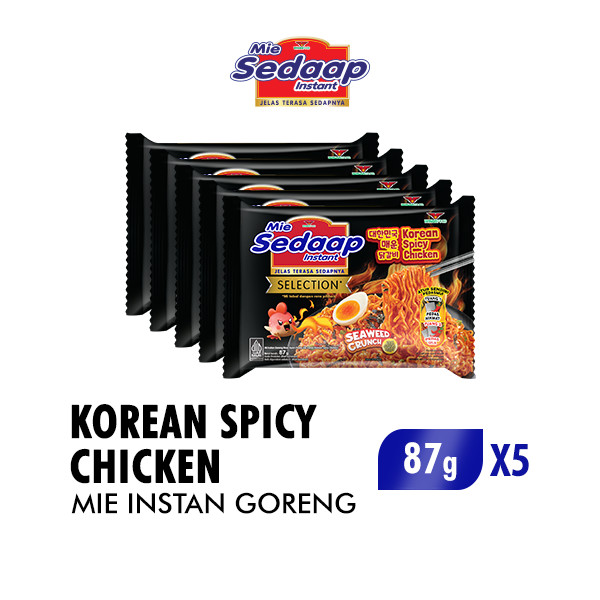

Sedaap Mie Instan Korean Spicy Chicken Bag 87 gr x5