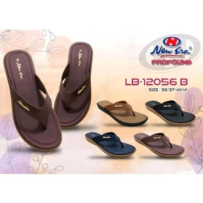 SANDAL JEPIT NEW ERA 12056 SENDAL WANITA MOTIF ELEGANT ANTI SLIP