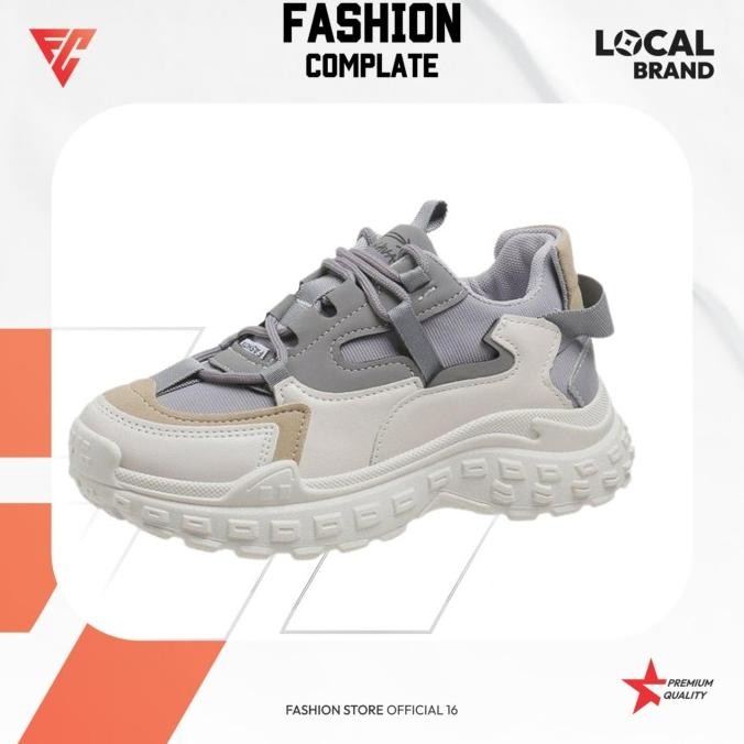 SEPATU PUTIH WANITA IMPORT SEPATU CEWEK SNEAKERS TINGGI TERBARU B16