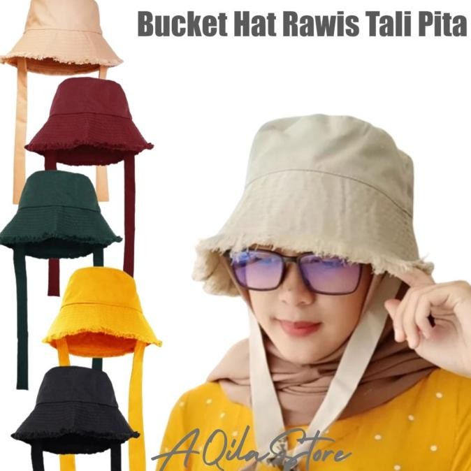 TOPI BUCKET RAWIS BERTALI PITA GAYA FASHION WANITA HIJAB / NON HIJAB
