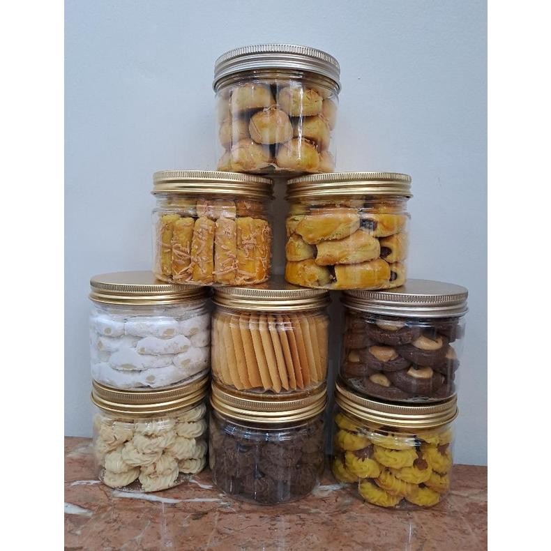 

Kue kering Nastar / Keju / Putri salju / Coklat mede / Sagu keju 400ml