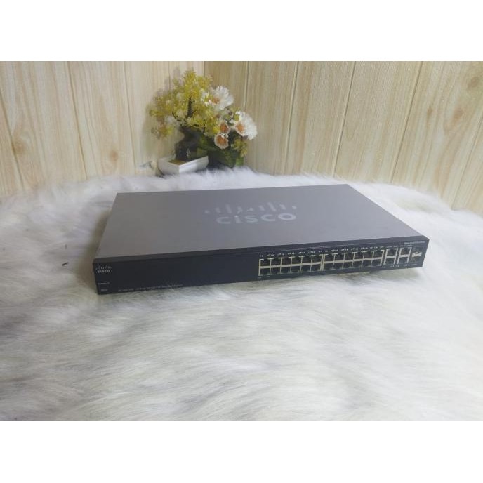 Cisco SF300-24P 24-port 10/100 PoE Managed Switch with Gigabit
