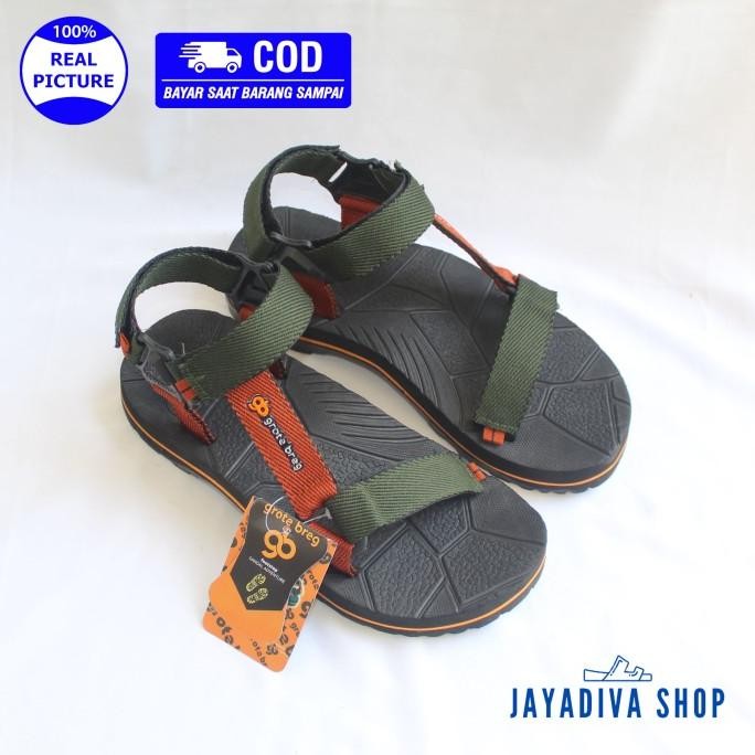 SANDAL GUNUNG GROTE BREG/ SANDAL GUNUNG PRIA-WANITA/ WARNA ARMY BATA