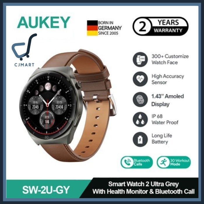 AUKEY SmartWatch 2 Ultra Amoled Display Waterproof BluetoothCall SW-2U Aukey Smart Watch SW2U IP68