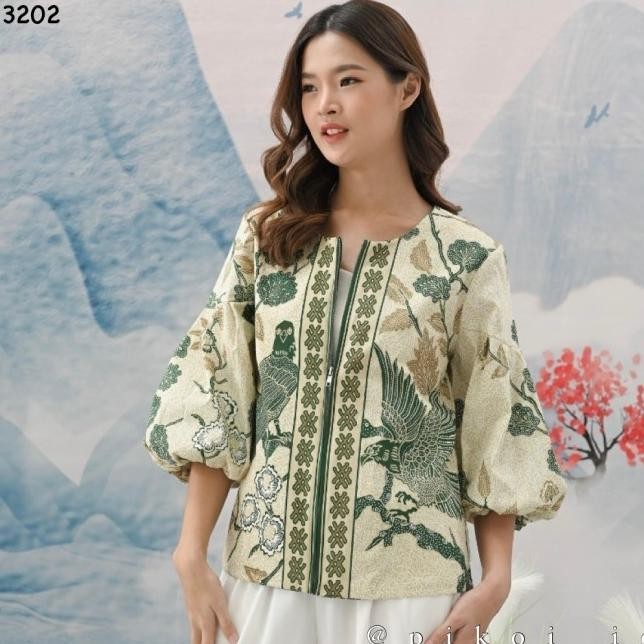 Ataan Bati Wanita Jumbo Lengan Panjang Outer Bati Lengan Balon