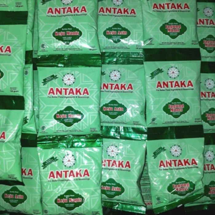 

Termurah Bumbu Tabur Antaka Rasa Keju Manis Per 1 Renceng Isi 10 Pcs 100Gr Gram Ready