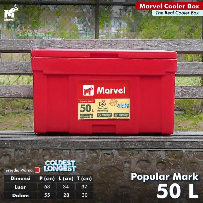 TERMURAH - MarvelCooler 50 Ltr - Popular Mark (CoolBox - IceBox - Es box)