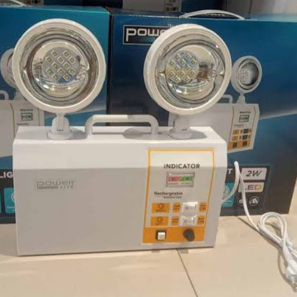 LAMPU DARURAT OTOMATIS KRISBOW EMERGENCY LAMP LED 2 TWIN SPOT