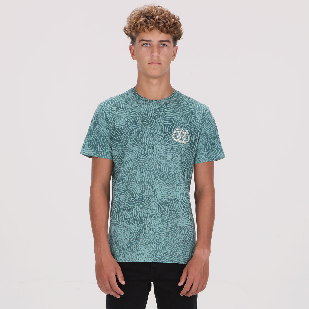 VOLCOM - MCT LABYRINTH SHORT SLEEVE TEE PETROL
