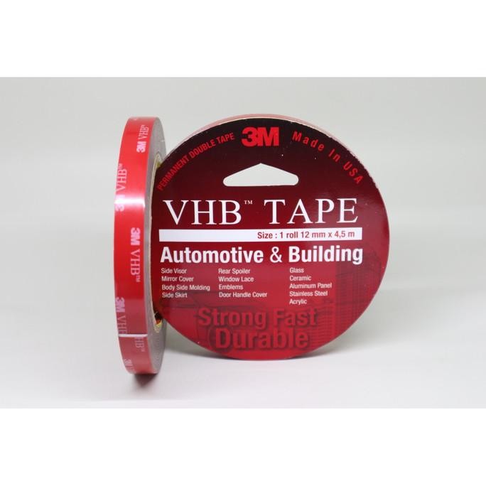 

TERSEDIA VHB TAPE 3 M DOUBLE TAPE 3M 1 ROLL 12MM X 4,5 M VHB FOAM 1 IN X 4,5 M
