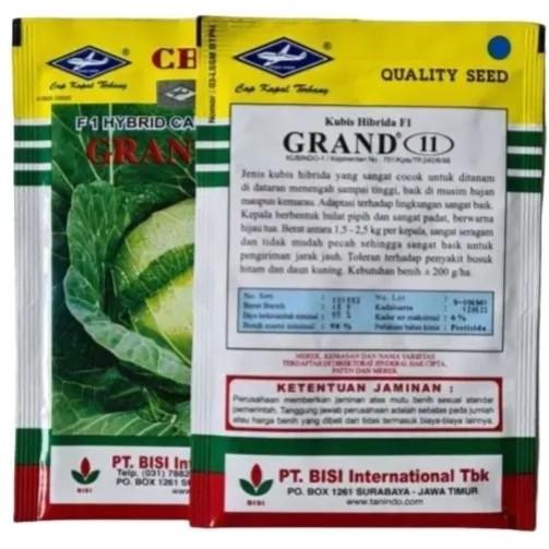 

Bibit Kol Benih Kubis Grand 11 15Gr Produk Original Pabrik