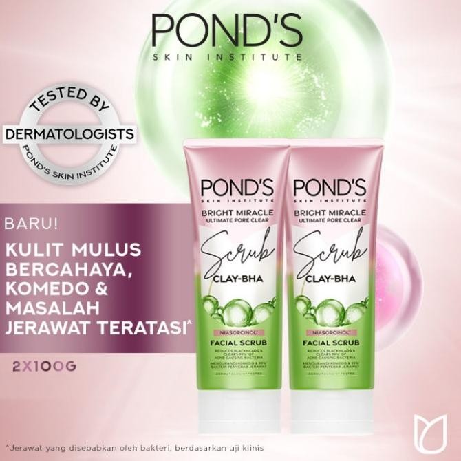 

TERSEDIA PONDS CLEAR SOLUTIONS FACIAL FOAM 100G FACIAL SCRUB - TWIN PACK