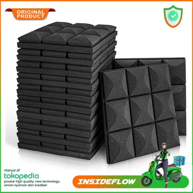 

TERSEDIA BUSA PEREDAM SUARA RUANGAN KAMAR DINDING STUDIO SOUNDPROOF FOAM 12PCS