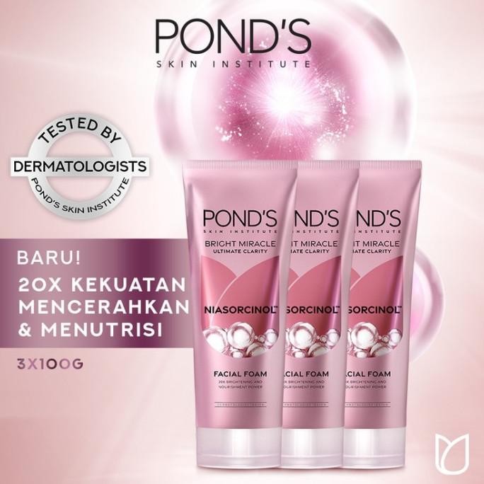 

TERSEDIA PONDS FASIAL FOAM BRIGHT MIRACLE 100 G TRIPLE PCS