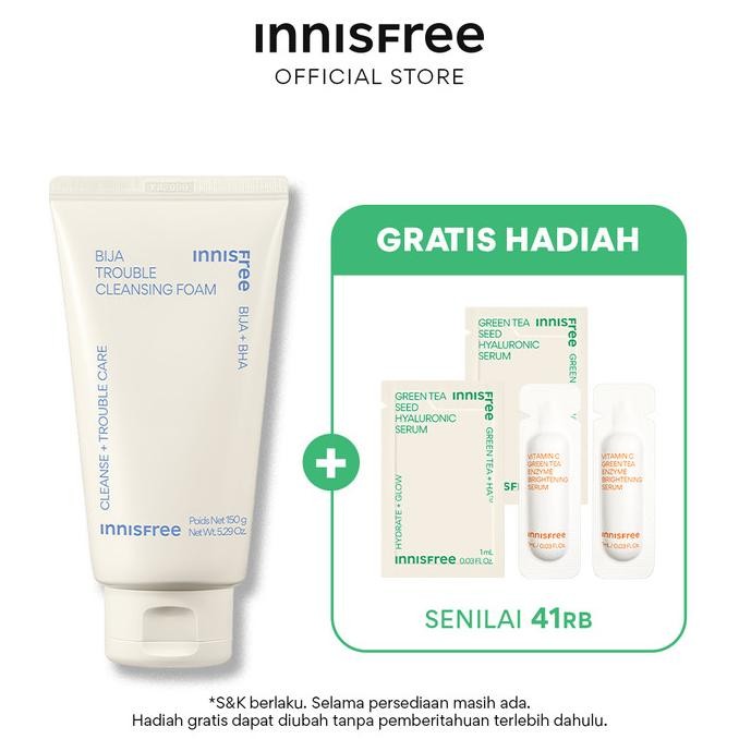 

TERSEDIA INNISFREE BIJA TROUBLE CLEANSING FOAM BUNDLE