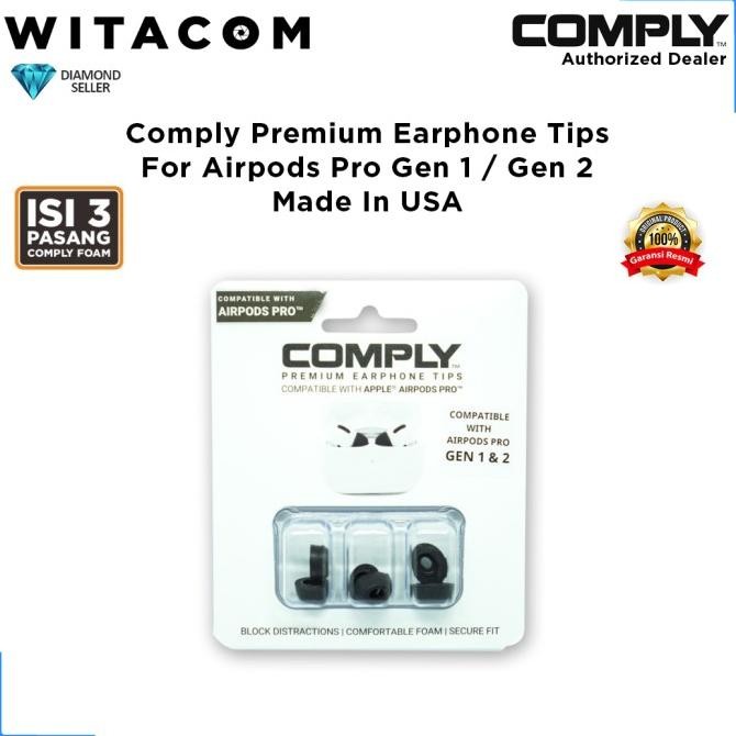 

TERSEDIA COMPLY FOAM TIPS COMPATIBLE WITH APPLE AIRPODS PRO GEN 1 / GEN 2 - SIZE MEDIUM